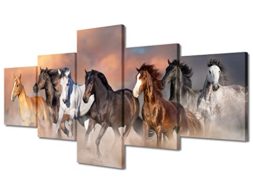 Tableau de chevaux au galop pour salon moderne et décoration de bureau