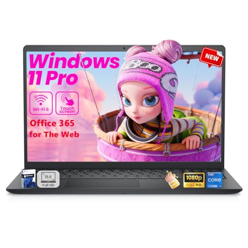 Dell 2026 15.6" Touchscreen Laptop DC15250 – Intel 10-Core i7-1355U (Up to 5.0GHz), 20GB RAM, 1TB SSD, FHD Display, Wi-Fi 6, Windows 11 Pro, Fast Business & Student Notebook