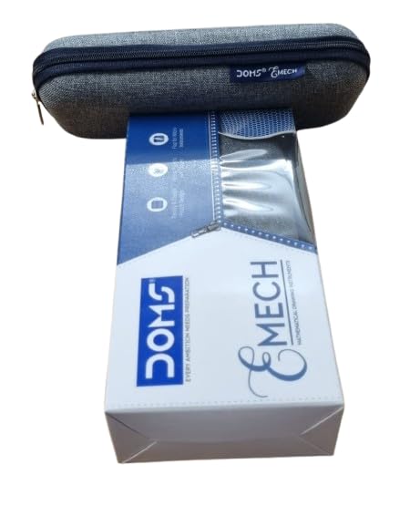 Image of Doms Emech Mathematical Drawing Instrument Geometry Box Set With Pouch| Trendy & Sturdy Pouch| Mesh Pockets With Zipper| Flap For Micro Instruments|