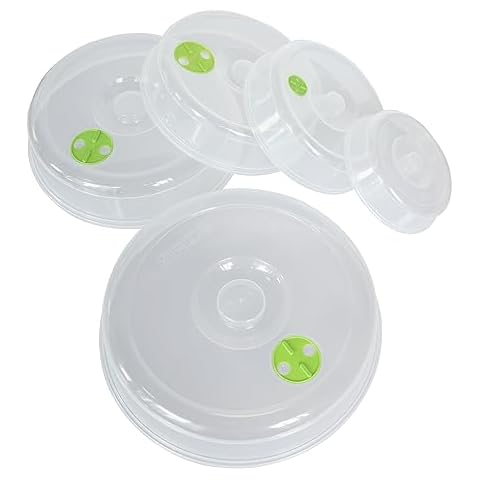 Bealuffe Microwave Covers for Food 5 PCS Microwave Splatter Lid Cover Dish Cover Plate Splatter Shield for Microwave Oven Cover