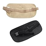 Upgraded Money Belt for Travel Hidden RFID Security Pouch Anti-Theft Passport Fanny Pack for Men & Women Present Gift money pouches for cash small travel money pouch under clothes for men Khaki - Image 3