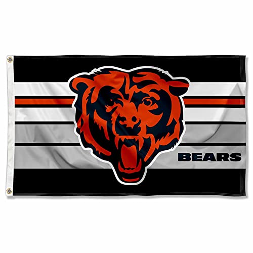 Image of Chicago Bears Retro Stripes Large 3x5 Flag