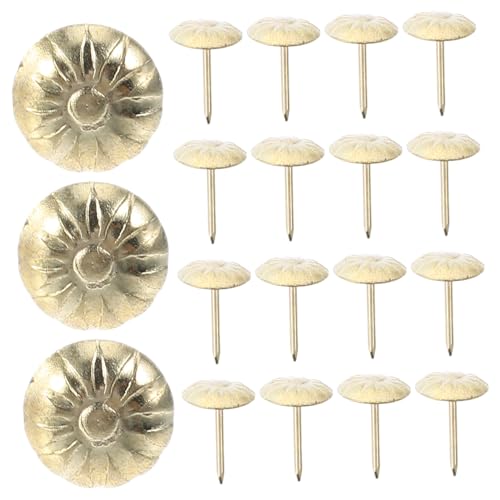 Uonlytech Antique Bronze Chrysanthemum Bubble Nails 11x16mm 200pcs Pack for Upholstery and Furniture Decor
