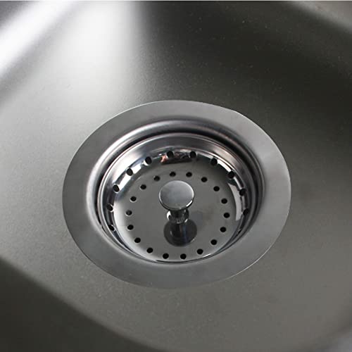 Desagüe de acero inoxidable con colador 3-1/2" para cocina miniatura 5