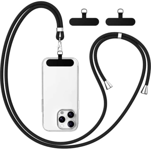 caslord Cordon Telephone Portable avec 2 Patchs Noirs Durables