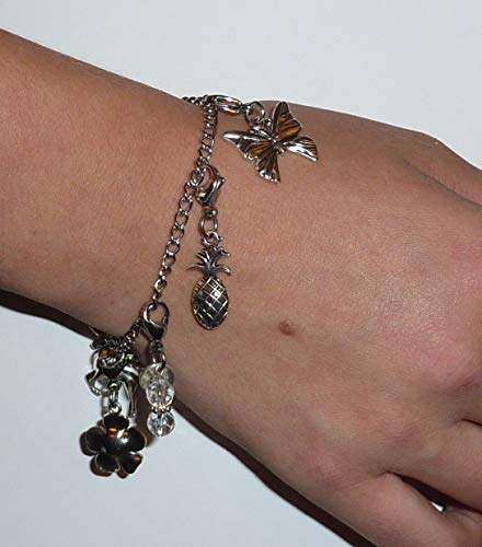 Hidden Hollow Beads Clip On Charm Bracelet, Build Your Own Bracelet, Stainless Steel, Jewelry thumb #4