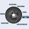 GarveeTech 2-Pack Trailer Tire On Rim 4.80-8 480-8 4.80x8 Trailer Tires and 5 Lug on 4.5 in PCD 8 in Wheels 6PR Black