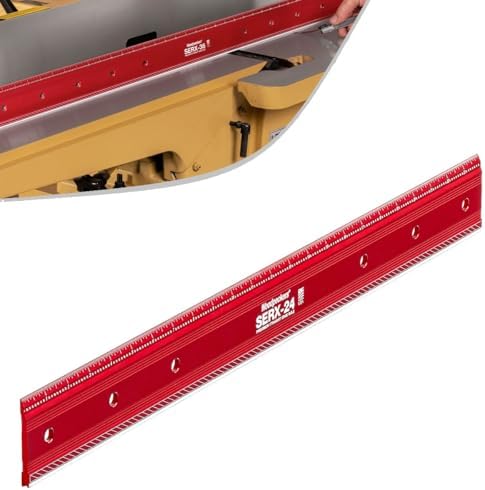 Woodpeckers SERX Precision Straight Edge Tool, 24 Inch, Freestanding Woodworking Machine Setup Rule, 0.0015" Tolerance Per Foot, Laser Engraved Scale