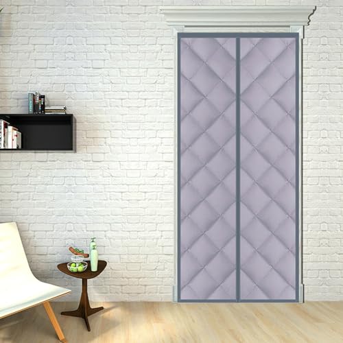 Insulated Magnetic Door Curtain 35x81in, Soundproof Windproo