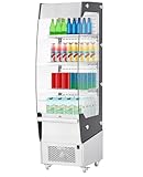 IDEALHOUSE 7.8 Cu.Ft Display Refrigerator Cabinet,Glass Door Commercial Fridge,LED Lighting & Adjustable Shelves,Double Glazed, White