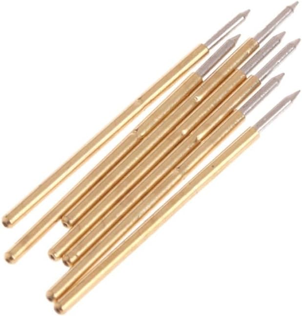100pcs for P50-B1 Pogo Pin Spring Probe 0.5mm Diameter Gold Plated Plug Pin 3A Spring Loaded Pin for PCB Electrical Conductivity Testing Replaceable Tip for