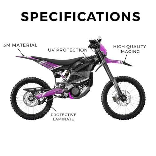 Image of Glossy Glitter Surron Ultra Bee Graphics Kit Wrap - Magenta Brush - Sur-Ron Skin - Premium 3M Vinyl Protective Wrap Decal Cover - Easy to Apply | Crafted in The USA by MightySkins
