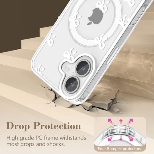 Coque iPhone 16 Plus blanche fine élégante pour femmes et filles