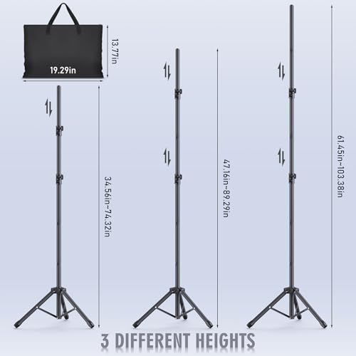 Backdrop Stand Kit - 6 Widths, 10x8.5ft Adjustable Background Stand for Parties & Studio Photography