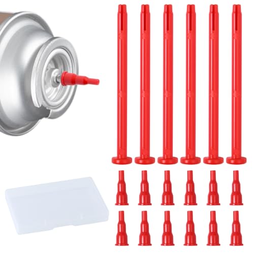 GOLD DEER 18Pcs Butane Bottle Adapter 6 Set Butane Refill Adapter