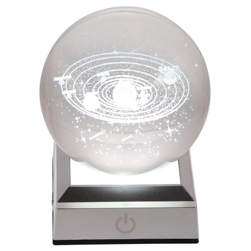 Uonlytech 1 Pc Bola De Cristal Del Solar Bombilla De Luz Led Cristales Esfera Bola De Adivino Luz De La Noche Del Planeta Tiras De Luz Led Bola Led El Plastico Silver