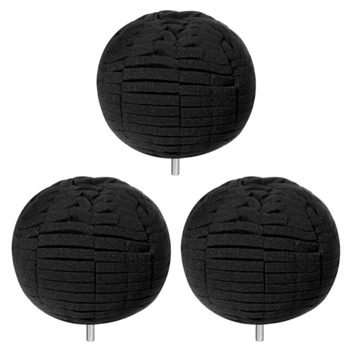Tampons de polissage en forme de boule 10,2 cm et tige 6,35 mm pour voiture, lot de 3