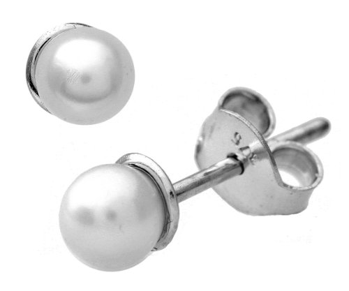 Preisvergleich Produktbild Citerna Damen-Ohrringe 9 Karat 375 Weißgold Perle E10,36W