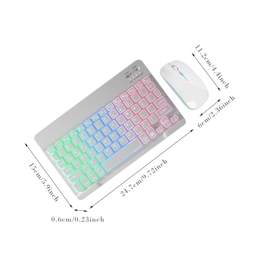 Teclado inalámbrico para laptop y tableta de escritorio con teclas silenciosas 5