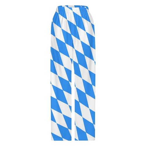 Blue Diamond Shaped Bavarian FlagChildren's Casual Pajamas150CM3