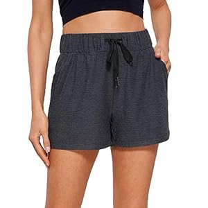 CRZ YOGA Soft Womens Sweat Shorts – 3” High Waisted Casual Lounge Shorts Workout Jersey Shorts Comfy Summer with Pockets