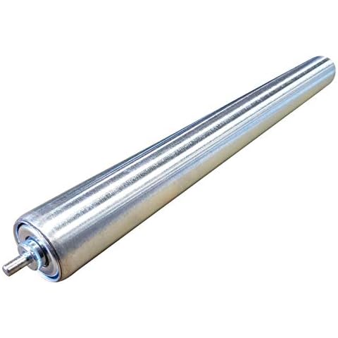 Pack of 5 Conveyor Rollers, 1.5" Diameter Galvanized Steel, 16" Between Frame Cover
