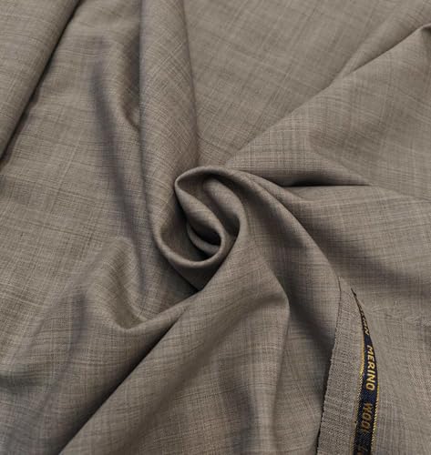 Laine mérinos australienne VERCELLI tissu gris anti-froissement pour veste