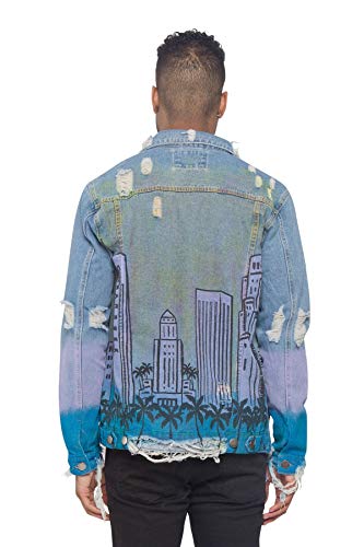 Image of VICTORIOUS Men's Distressed Denim Jacket