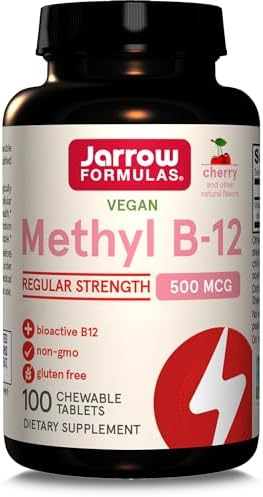 Jarrow Formulas, Méthyl B12, 500mcg, Goût de Cerise, 100 Comprimé...