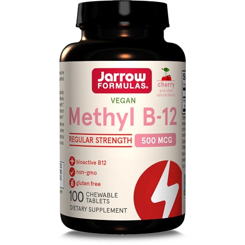 Jarrow Formulas, Méthyl B12, 500mcg, Goût de Cerise, 100 Comprimé...