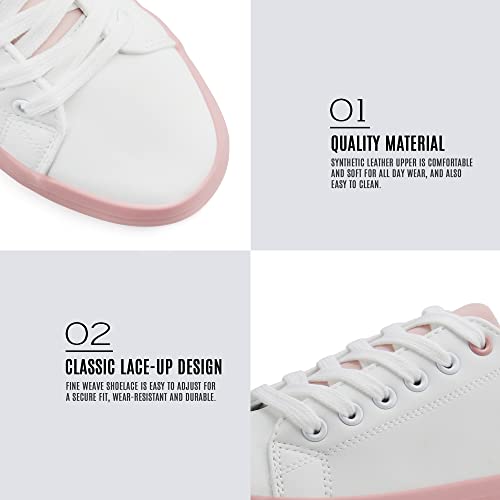 Image of JABASIC Women Lace Up Platform Sneakers Comfortable Casual Fashion Sneaker Walking Shoes