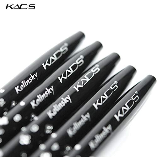 Kads Kolinsky Sable Acrylic Brush 5Pcs/Set Size 2#/4#/6#/8#/10# Acrylic Brush Black Kolinsky Sable Acrylic Nail Brushes #TOP6