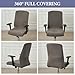 GOSTADY Office Chair Covers Stretchable Desk Chair Cover Soft Computer Chair Slipcovers Anti-Dust Spandex Protector Cover for Home Office,Coffee