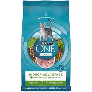 Purina ONE Natural, Low Fat, Weight Control, Indoor Dry Cat Food, +Plus Indoor Advantage – 7 lb. Bag