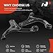 A-Premium 2 x Front Lower Control Arm, with Bushing, Compatible with Hyundai Accent 2006-2011, Kia Rio 2006-2011, Rio5 2006-2011
