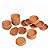FCFKUK 24pcs 3.2-inch Small Mini Terra Cotta Clay Saucer Tray for Indoor Succulent Pots