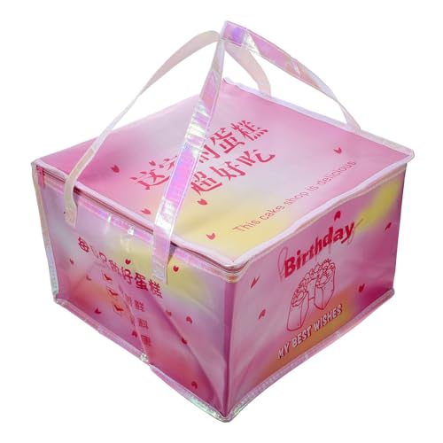 UTHCLO Bolsa Isotérmica Grande Plegable con Cremallera Bolsa Transportadora de Alimentos Aislada Calentador de Pizzas para Picnic Playa Camping Bbq y Compras Capacidad Amplia Rosa