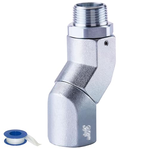 3/4" Fuel Hose Swivel Kit, Heavy-Duty 360° Leak-Proof Zinc Alloy Fuel Hose Adapter, Fuel Swivel Connector for 3/4" NPT Fittings, Ideal for Gasoline Transfer and Diesel Tanks