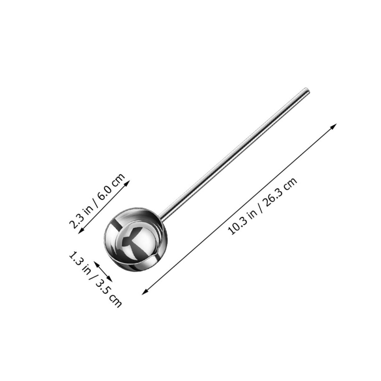 HOLIDYOYO Household Water Scoop Ladle Multi-use Spoon Kitchen Gadget Spoon for Water Stainless Steel Scoop Water Spoon Stainless Steel Dipper 304 Stainless Steel Silver