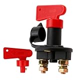 Battery Isolator Switch 12V/24V with 2 Keys, Heavy Duty Automotive Battery Disconnect Switch, Master Kill Switch for Car, Marine, Boat, Truck, ATV, Vehicle - Emergency Power Isolation