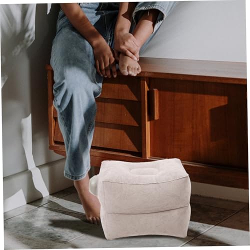 MOTHNUR Almohada Inflable Reposapiés Ajustable para Viaje y Oficina Soporte Ergonómico para Pies Avión y Hogar Cojín Portátil para Relajación y Descanso - imagen 3
