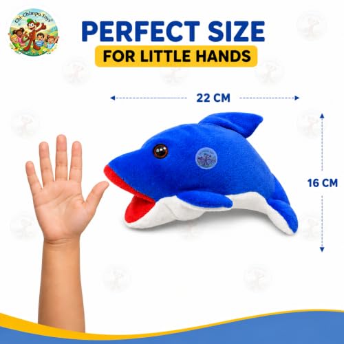 Image of Fish Puppet Soft Hand Puppet for Kids Role Play Storytelling Educational Toy