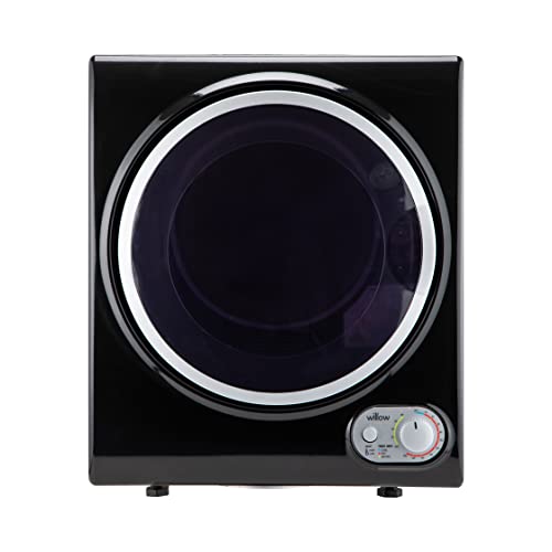 Willow WTD25 2.5kg Freestanding Vented Tumble Dryer Compact and Portable 3 Temperature Settings Crease Guard and 2 Years Warranty for peace of mind (Black)