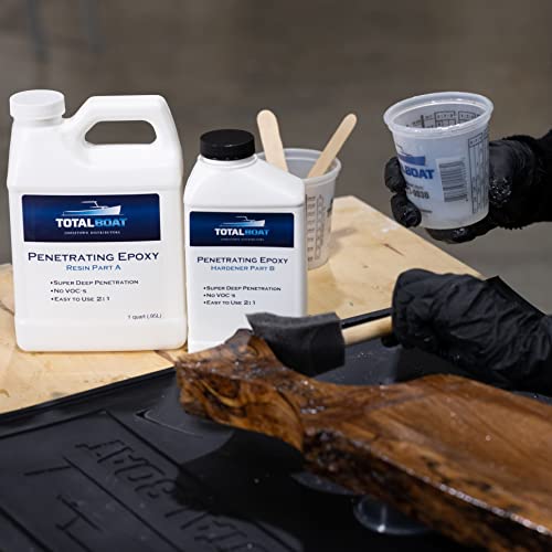 Totalboat 403795 Clear Penetrating Epoxy Wood Sealer Stabilizer For Rot Repair And Restoration  thumb #2