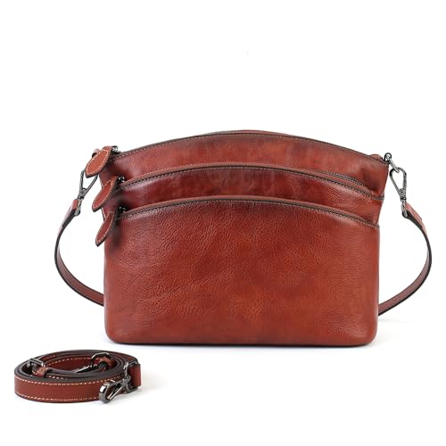 Image of Genuine Leather Purses for Women Vintage Crossbody Bags for Women Hand Bags Women's Shoulder Handbags | Genuine Leather