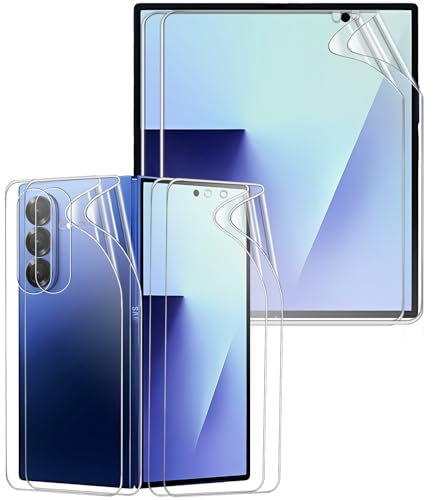 ZYQEEE Samsung Galaxy Z Fold 7�p�X�N���[���v���e�N�^�[ �_���TPU�t�B���� [�܂�ڂȂ�] [����2�� + �O��2�� + �w��2��] [�������ȏC��] �C�A�[���A���t���ȒP�A�P�[�X�t�����h���[ - 2�Z�b�g