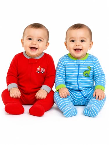 Image of TuddyBuddy 100% Cotton Multi Color Zipper Romper Sleepsuit /Romper /Jumpsuit for Baby Boy & Baby Girl