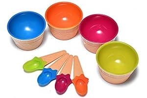 Adorable 4-Pack Kids Ice Cream Bowls