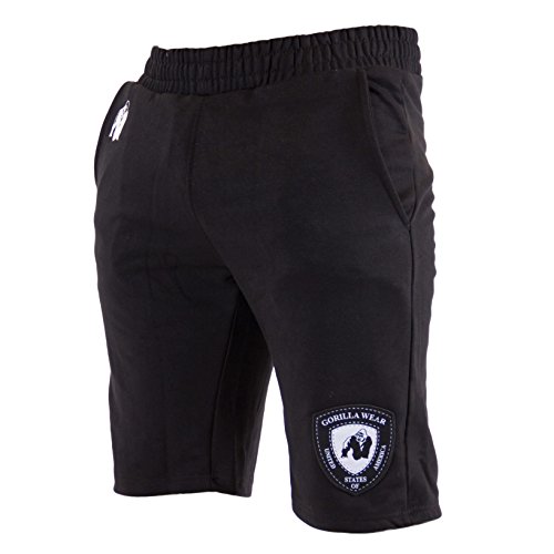 Gorilla Wear Los Angeles Sweat Shorts - schwarz - Bodybuilding und Fitness Short für Herren, L