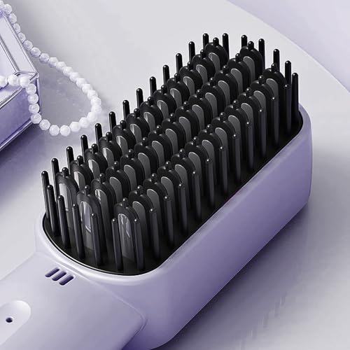 Cepillo Alisador de Pelo Portátil Morado miniatura 4
